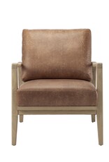 Raeleigh Tan Faux Leather Accent Chair