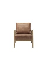 Raeleigh Tan Faux Leather Accent Chair