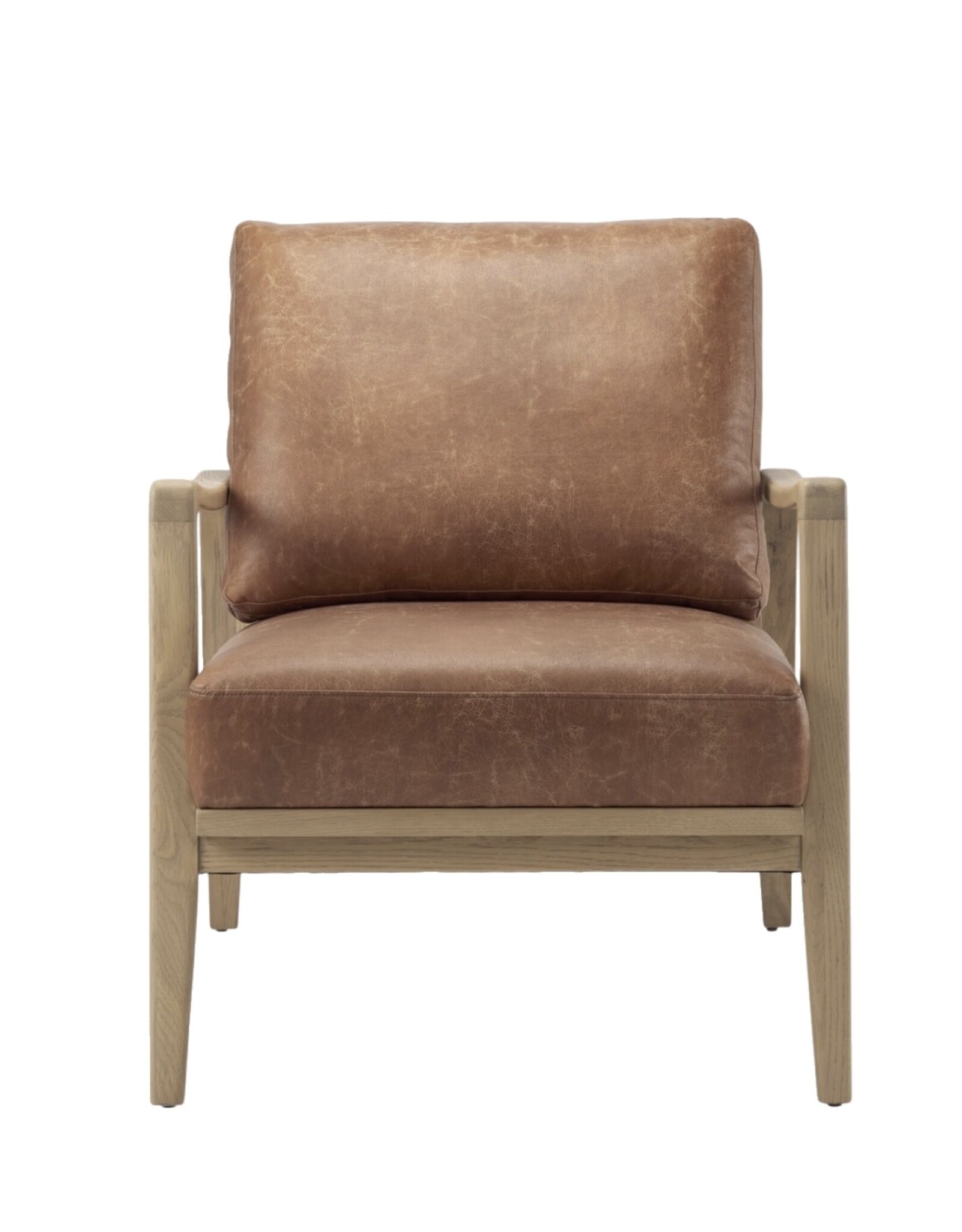 Raeleigh Tan Faux Leather Accent Chair