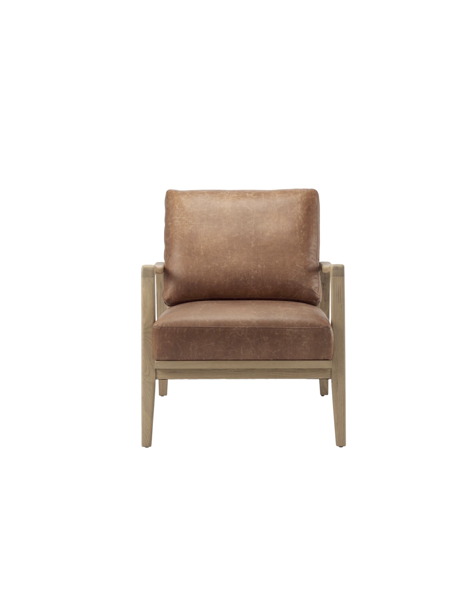 Raeleigh Tan Faux Leather Accent Chair