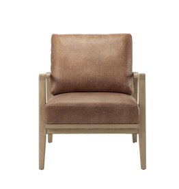 Raeleigh Tan Faux Leather Accent Chair