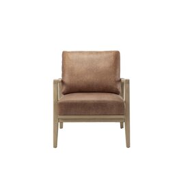 Raeleigh Tan Faux Leather Accent Chair