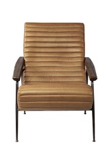 Grosjean Accent Chair in Brown Leather