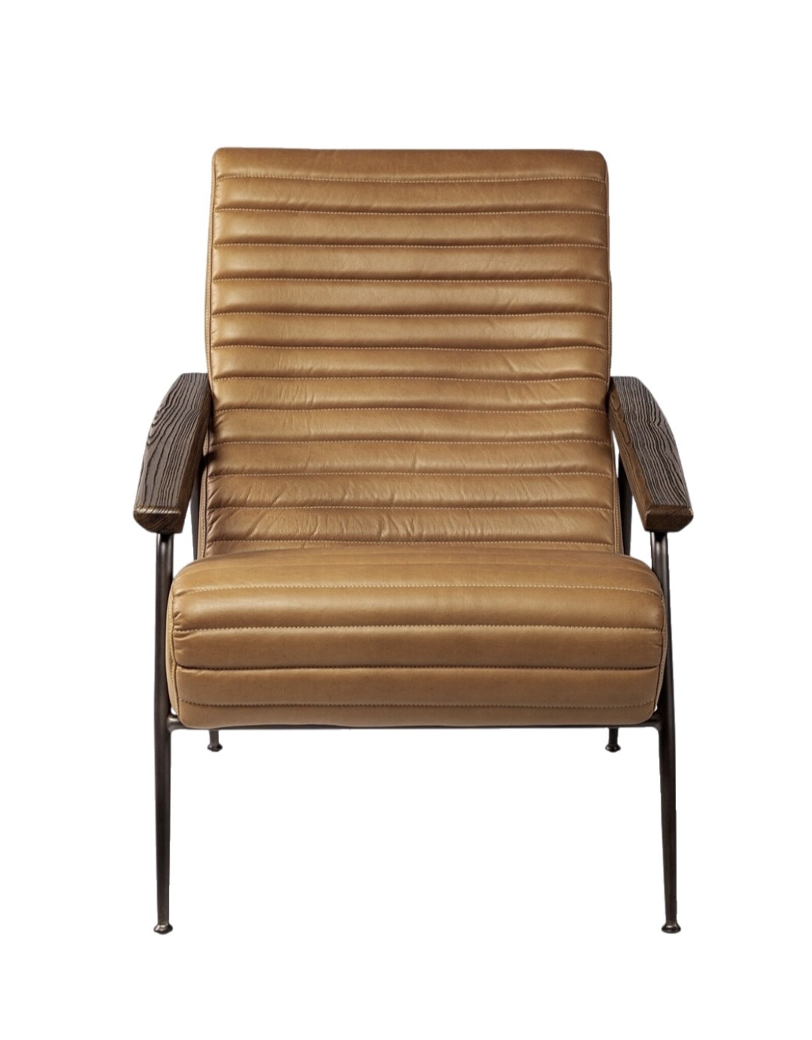 Grosjean Accent Chair in Brown Leather