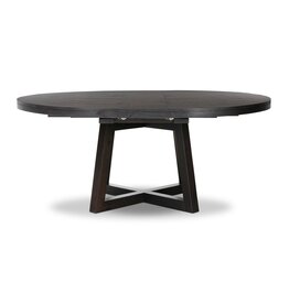 Eberwin Round Extension Dining Table in Dark Carbon