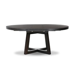 Eberwin Round Extension Dining Table in Dark Carbon