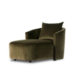 Farrah Chaise Lounge in Surrey Olive