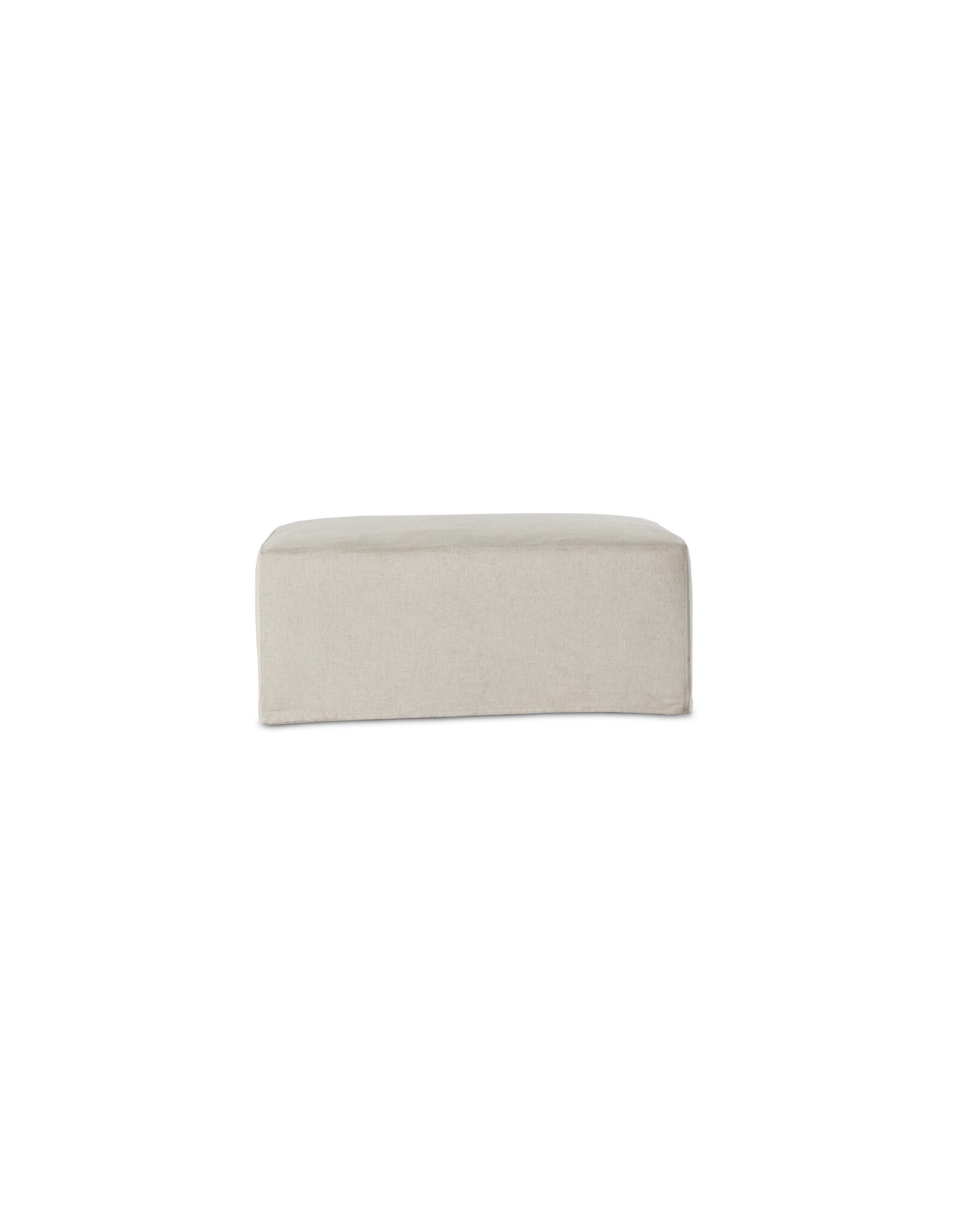 Delray Slipcover Ottoman-Evere Creme