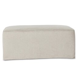 Delray Slipcover Ottoman-Evere Creme