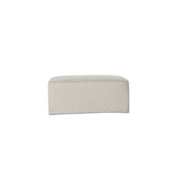 Delray Slipcover Ottoman-Evere Creme
