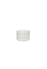 Fiel Small Ottoman, Off White Boucle