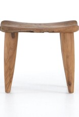 Zuri Outdoor Stool, Aged Natural Teak