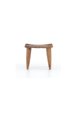 Zuri Outdoor Stool, Aged Natural Teak