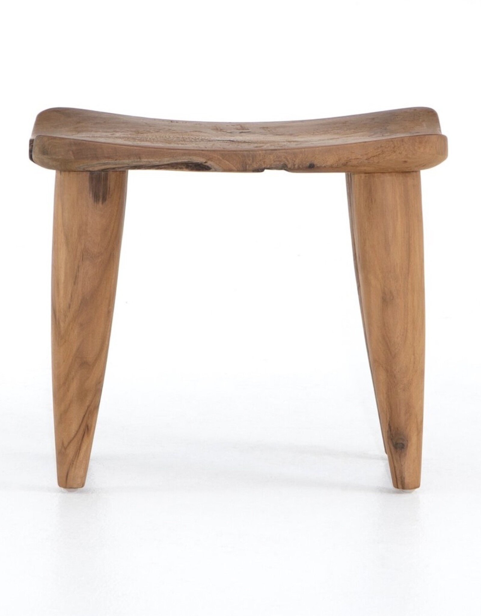 Zuri Outdoor Stool, Aged Natural Teak