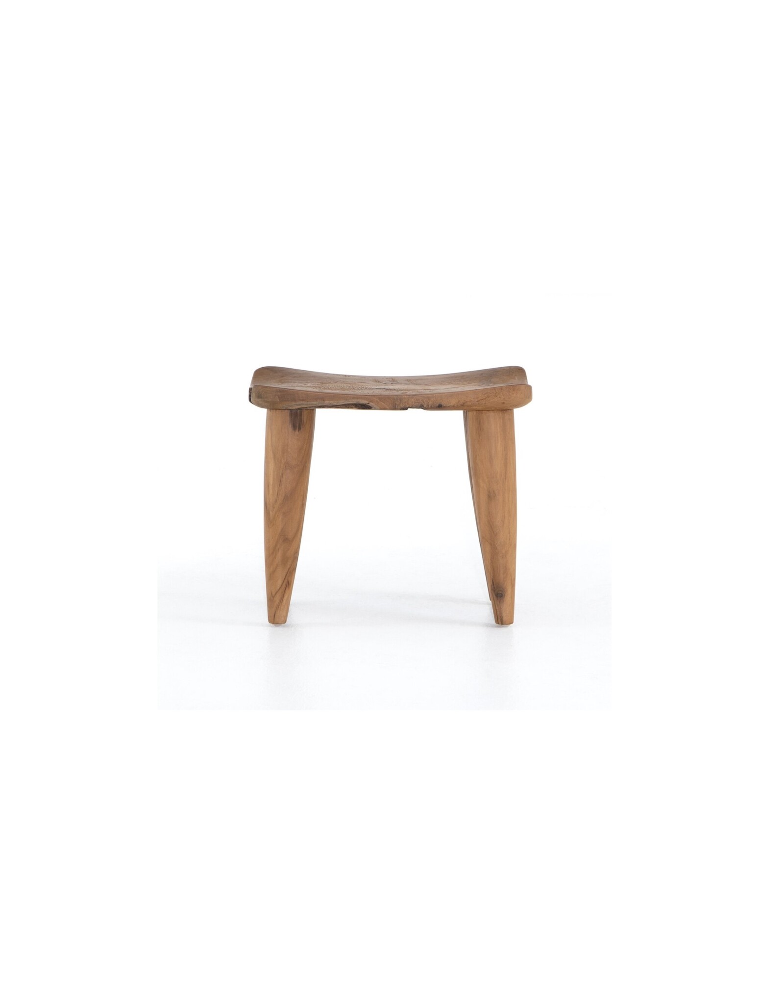Zuri Outdoor Stool, Aged Natural Teak