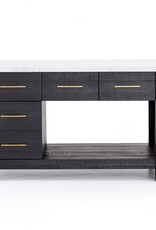 Ian Kitchen Island, Black Acacia