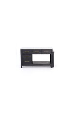 Ian Kitchen Island, Black Acacia