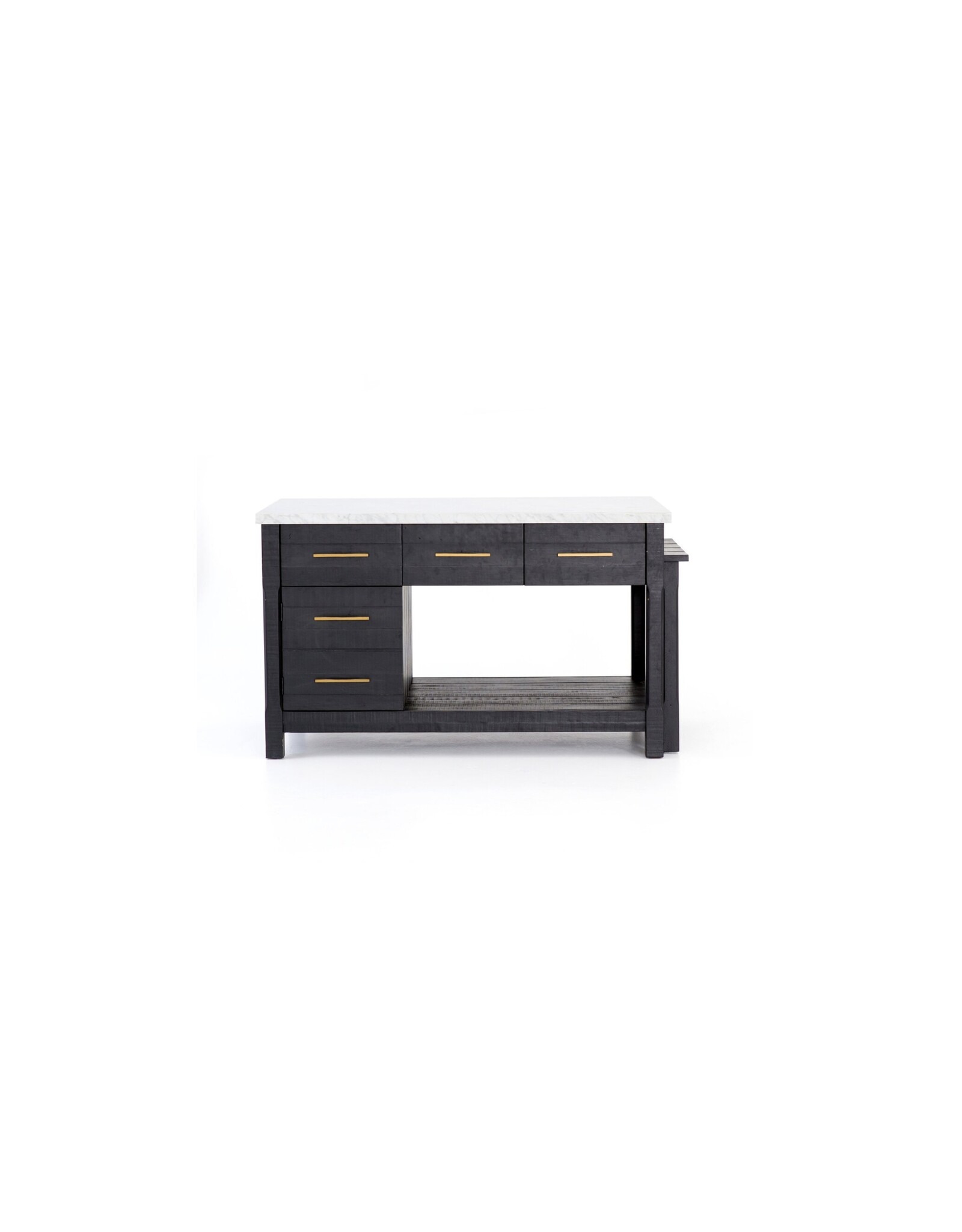 Ian Kitchen Island, Black Acacia
