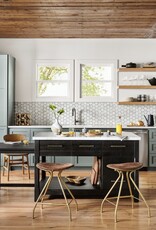 Ian Kitchen Island, Black Acacia