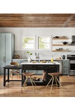 Ian Kitchen Island, Black Acacia
