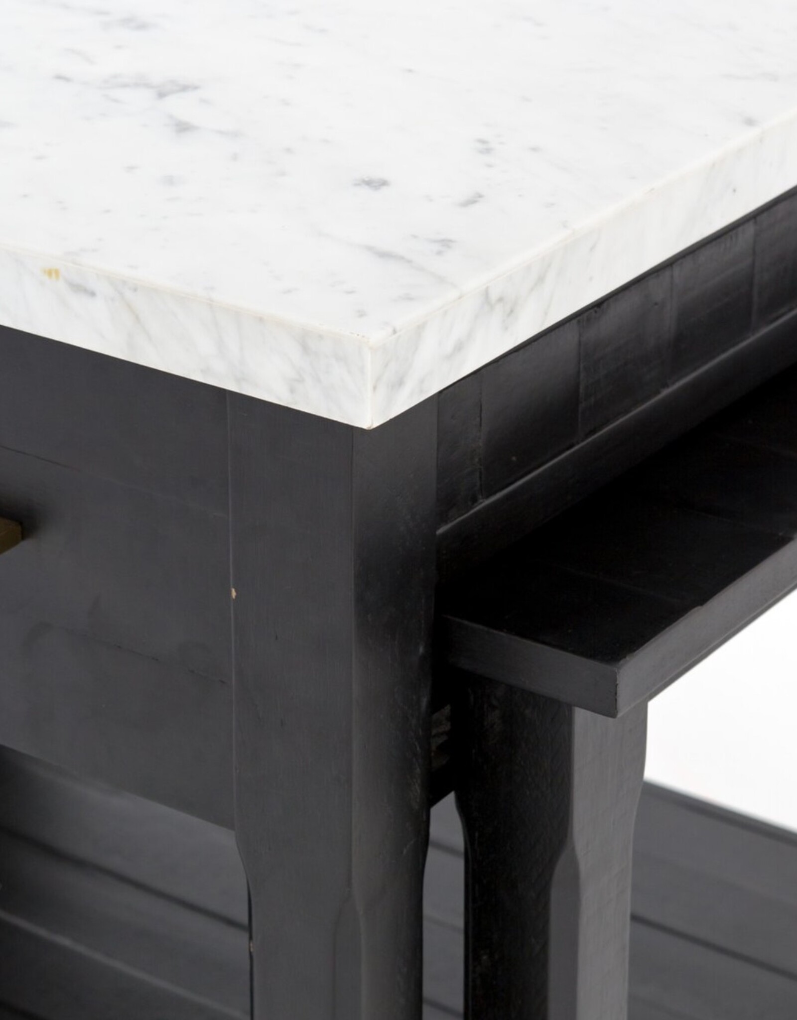 Ian Kitchen Island, Black Acacia
