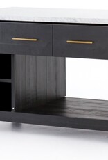 Ian Kitchen Island, Black Acacia