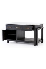 Ian Kitchen Island, Black Acacia