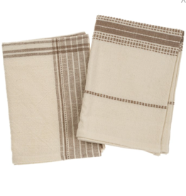Portofino Tea Towels, Set of 2, Taupe