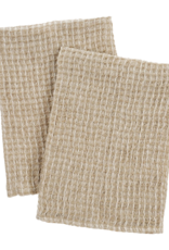 Linen Waffle Tea Towels, Set of 2, Melange