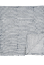 Block Print Swaddle Blanket - Blue
