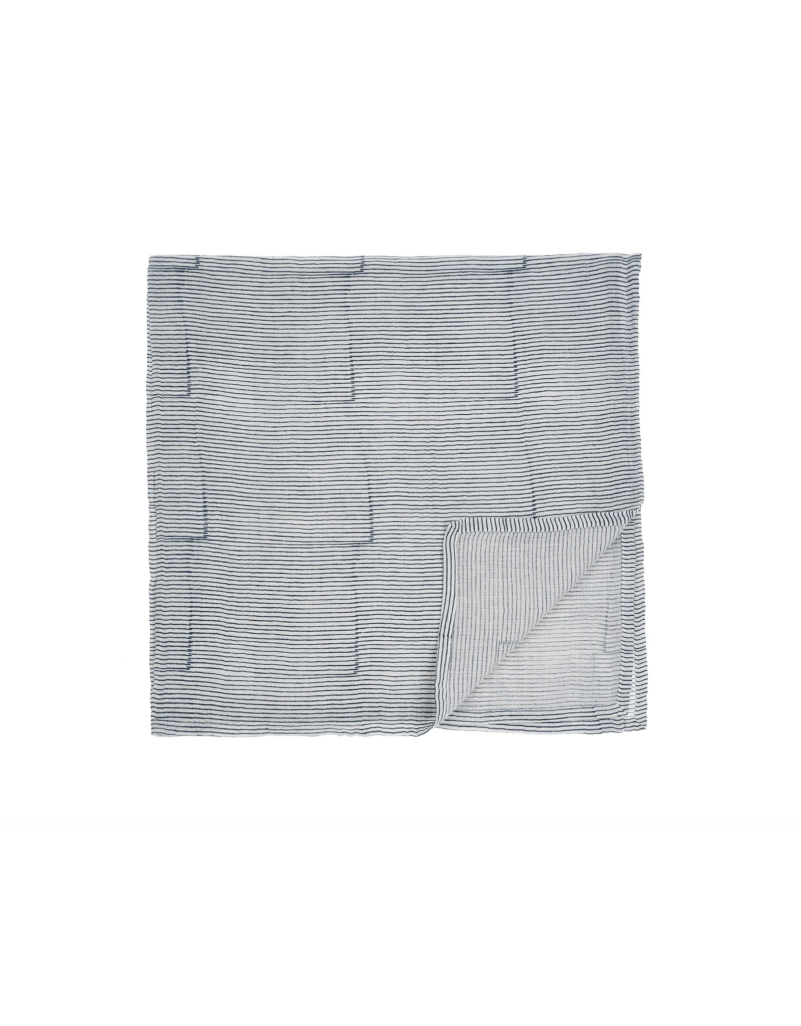 Block Print Swaddle Blanket - Blue