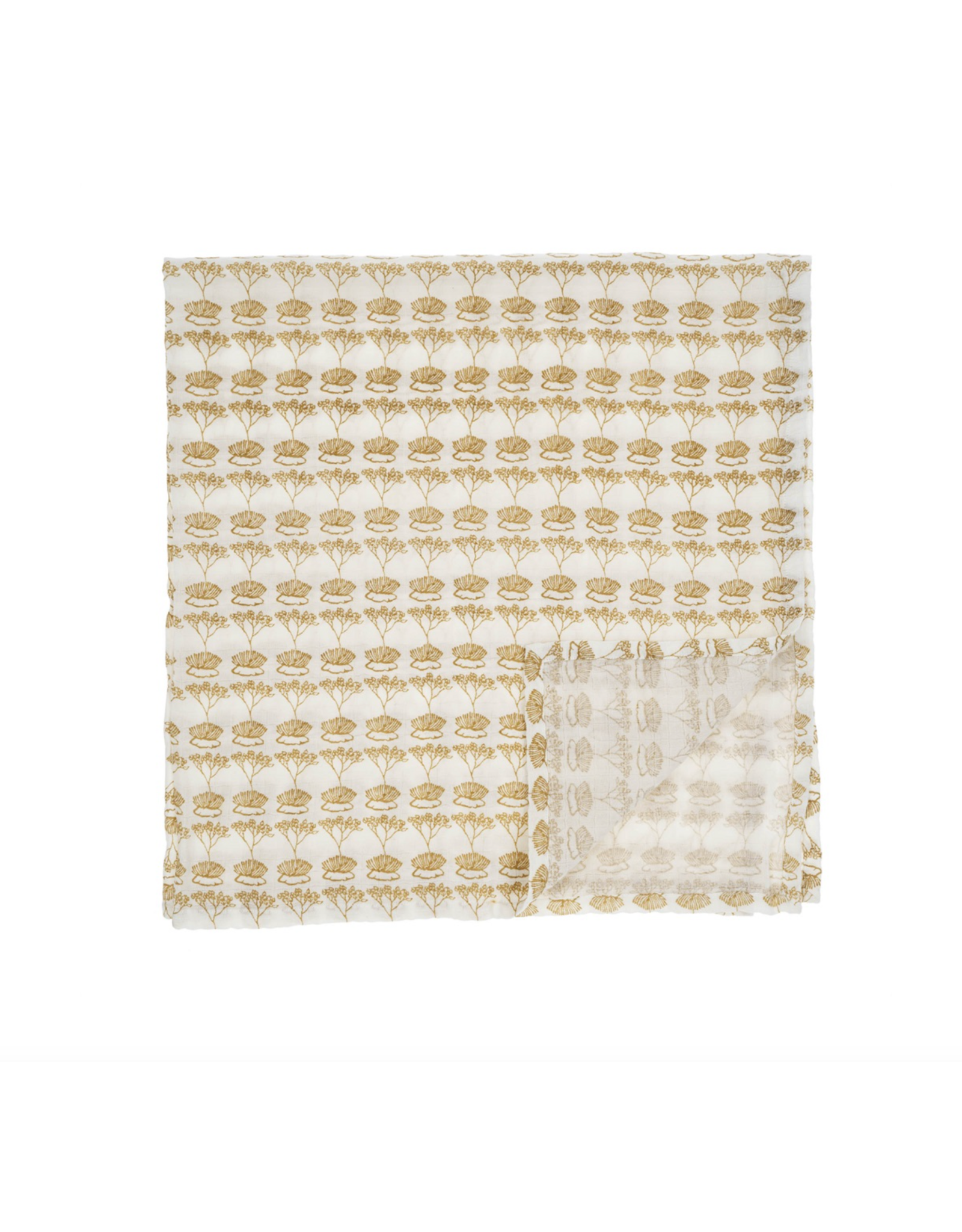 Block Print Swaddle Blanket - Sand