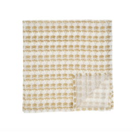 Block Print Swaddle Blanket - Sand