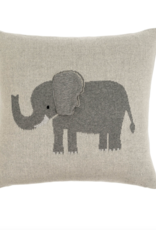 Elephant Knit Pillow  18 x 18
