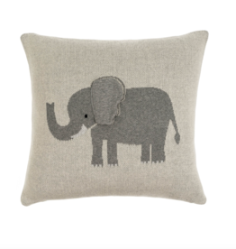 Elephant Knit Pillow  18 x 18