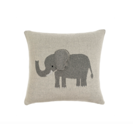 Elephant Knit Pillow  18 x 18