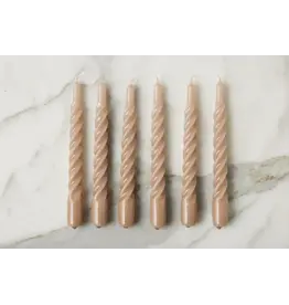 Twisted Taper Candles, Set of 6