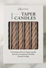 Twisted Taper Candles, Set of 6
