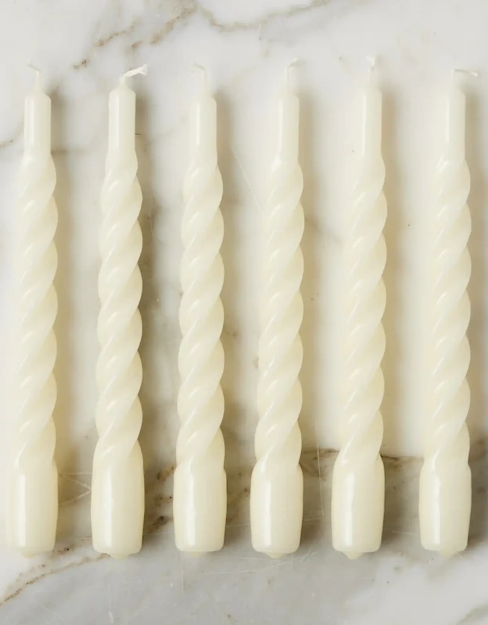 Twisted Taper Candles, Set of 6