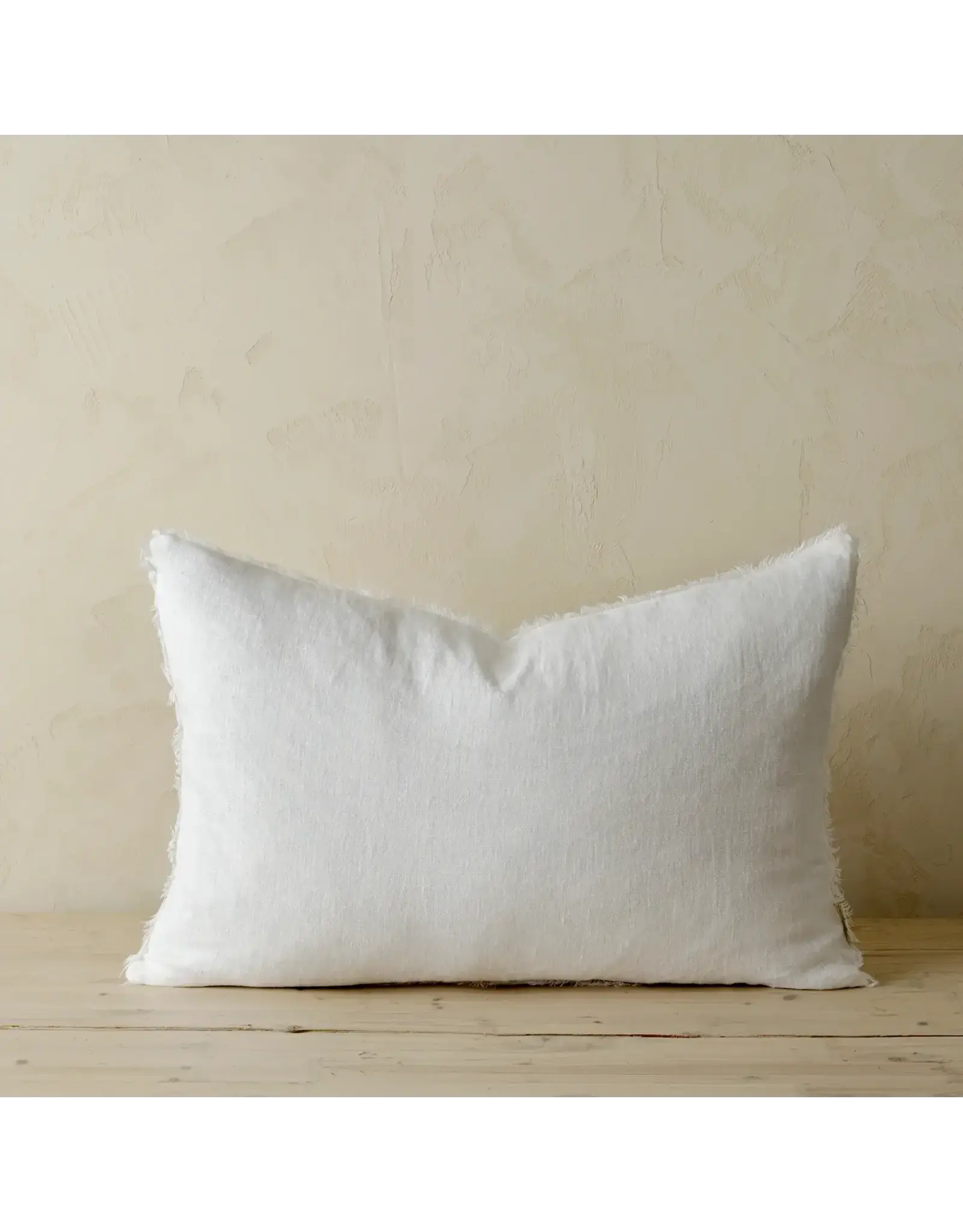 Lina Linen Pillow Ivory 16x24