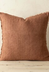 Lina Linen Pillow, Rooibos 20x20
