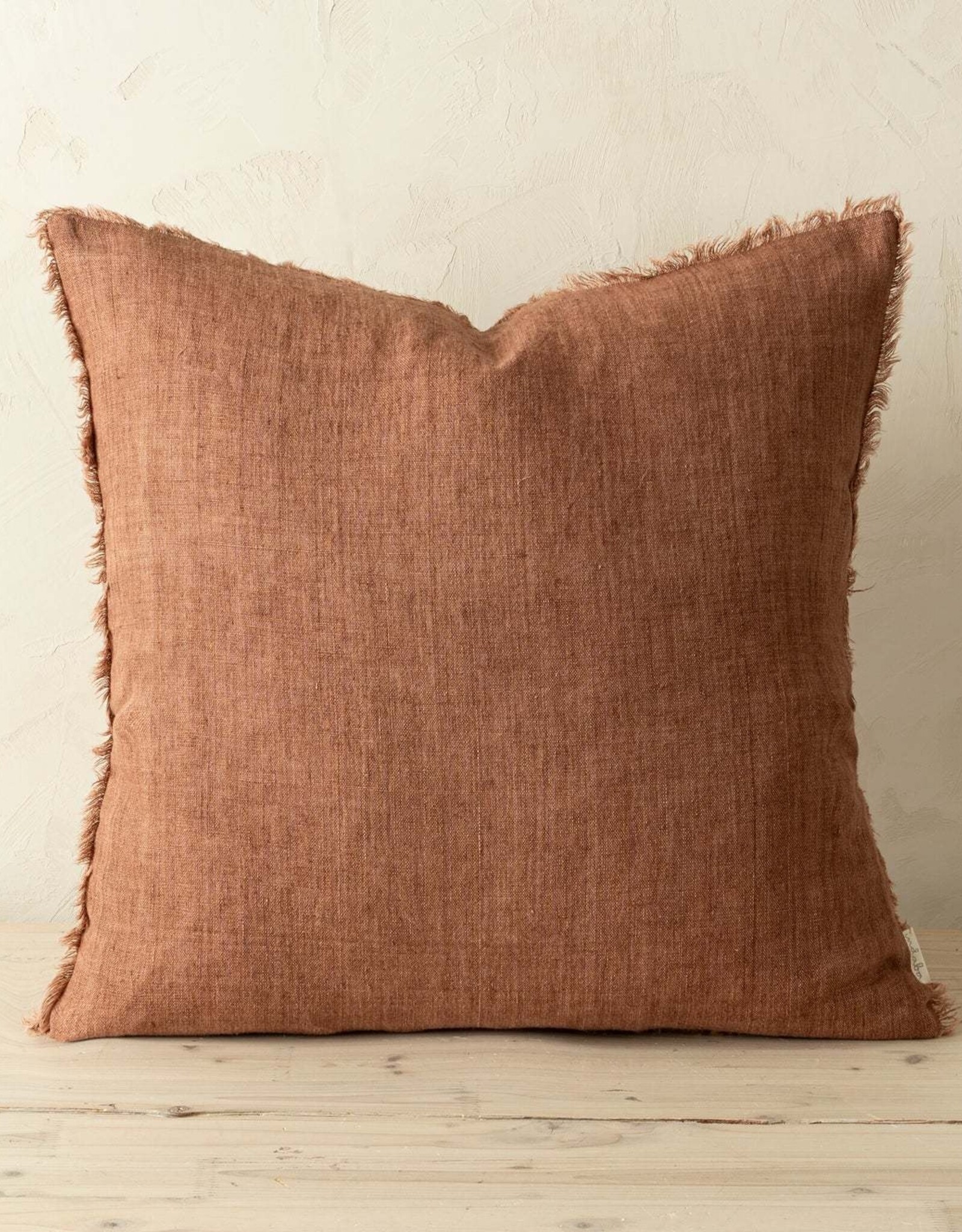 Lina Linen Pillow, Rooibos 20x20