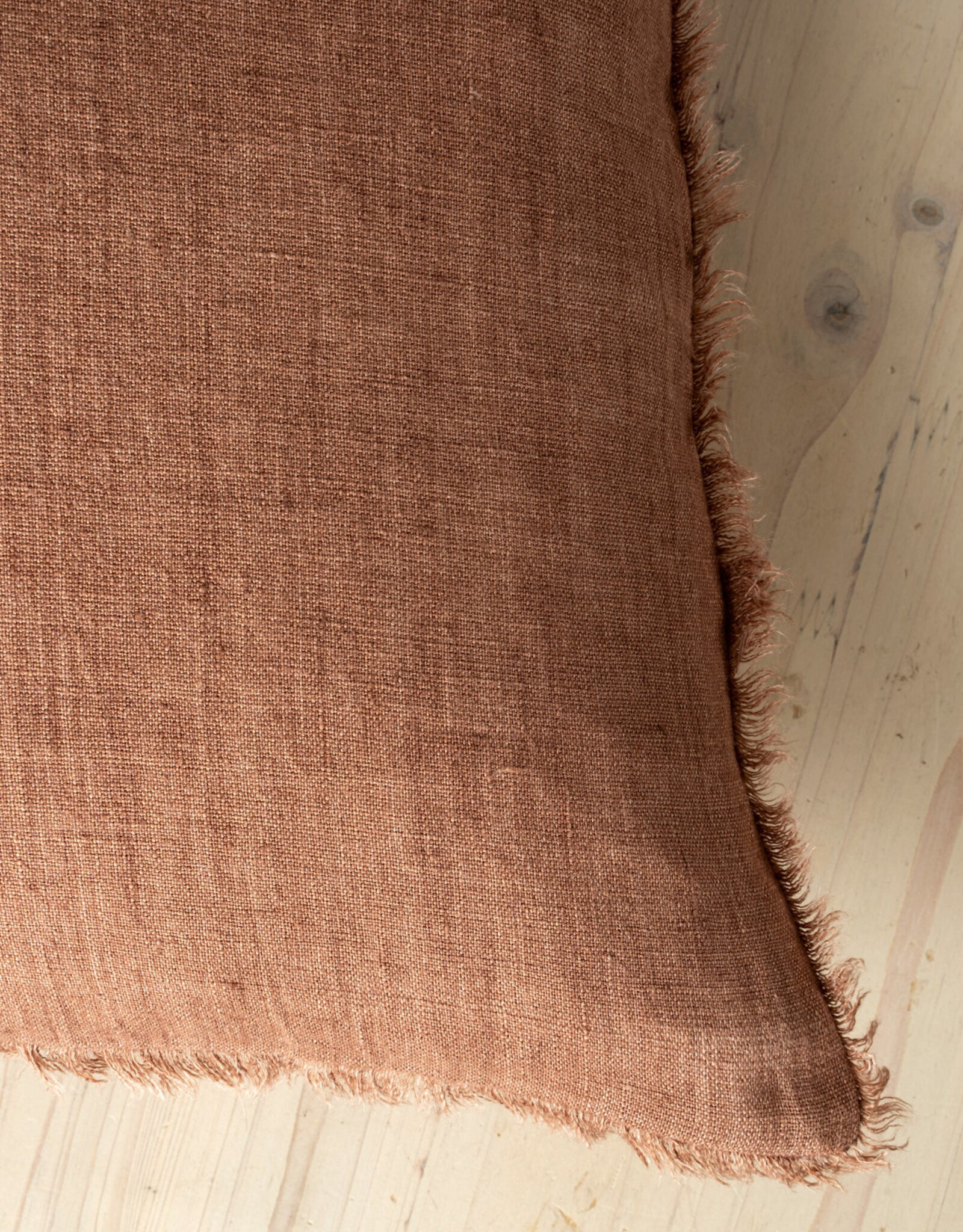 Lina Linen Pillow, Rooibos 20x20
