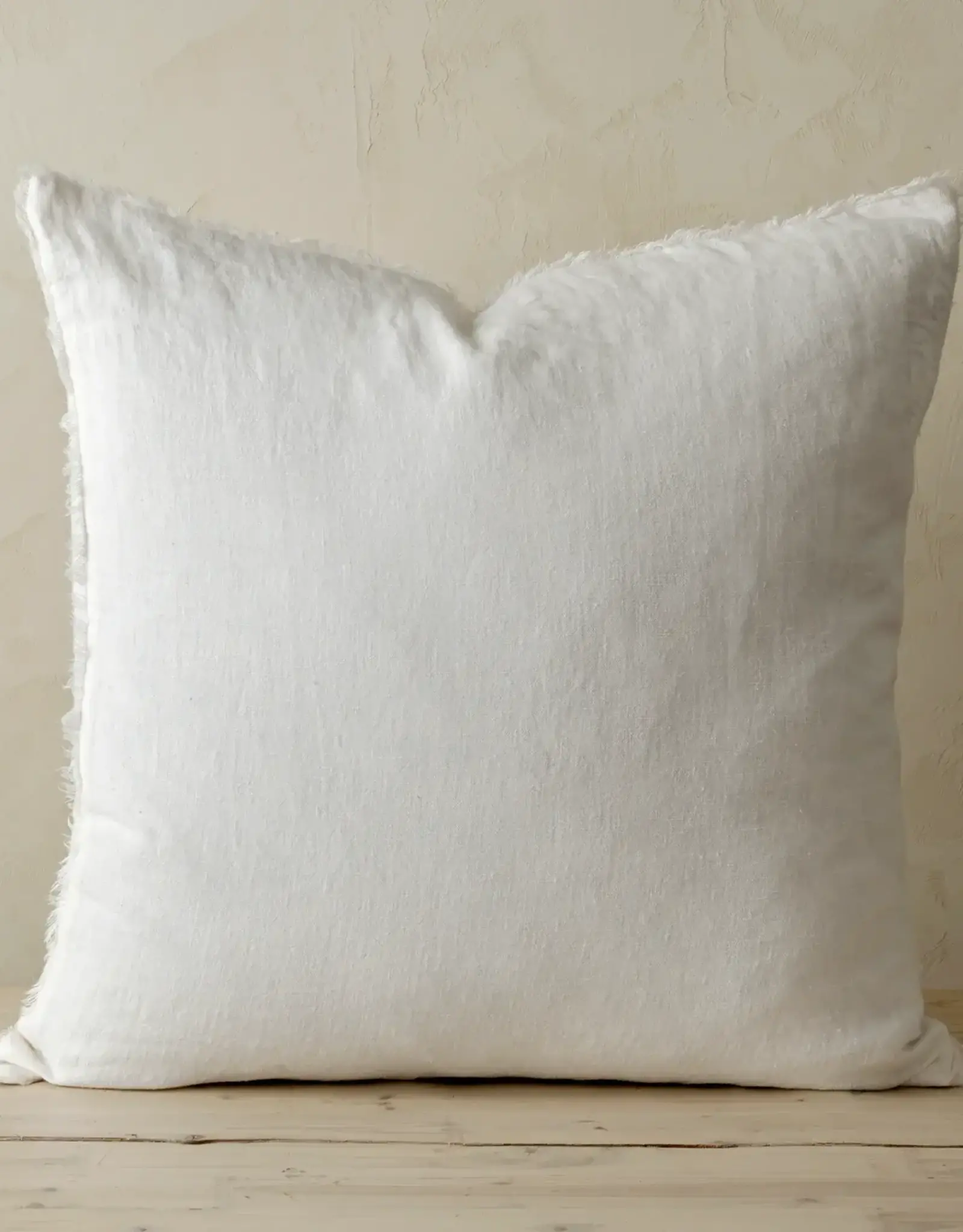 Lina Linen Pillow, Ivory 20X20