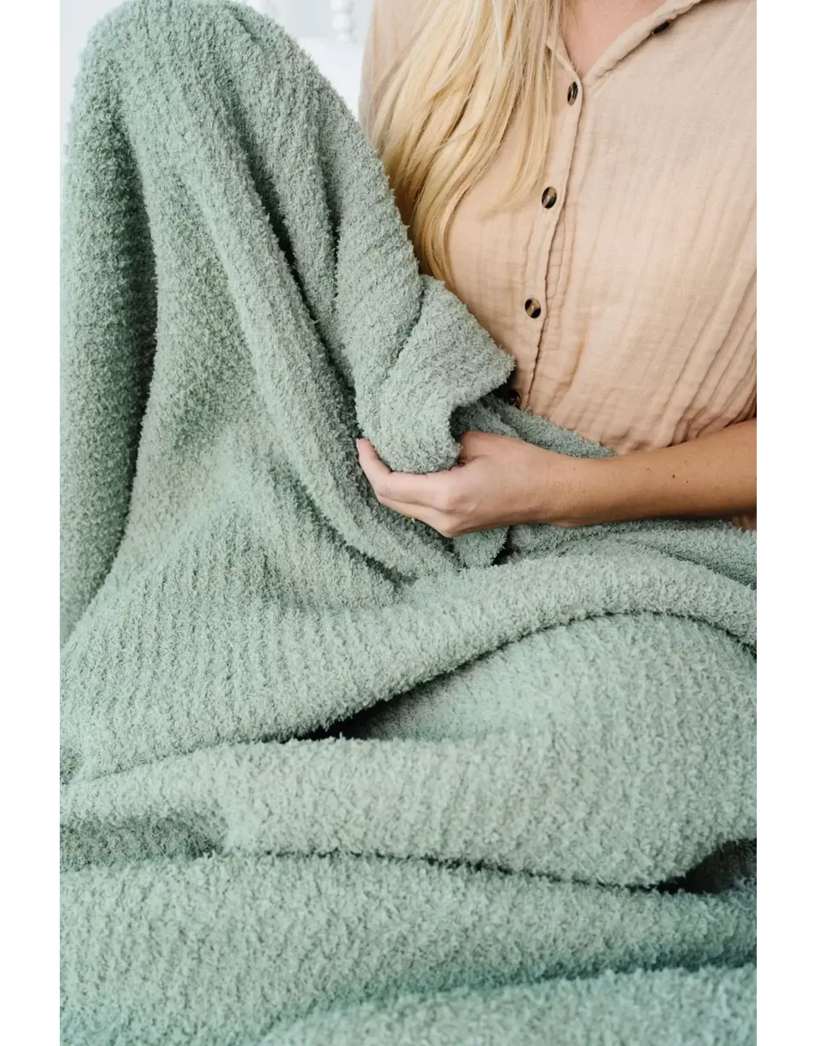 Chenille Blanket - Sage