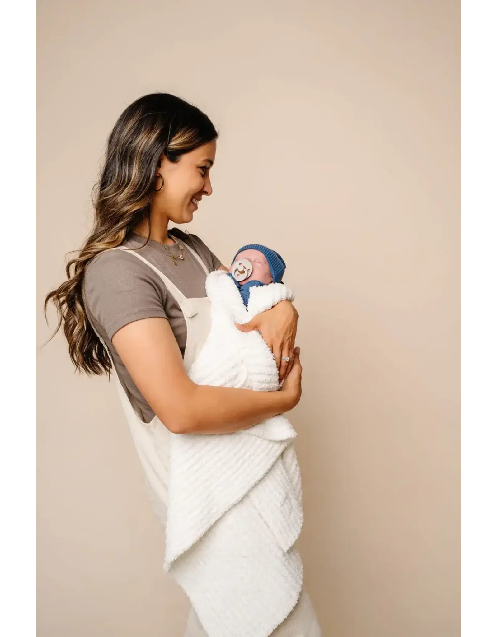 Chenille Blanket Large, White