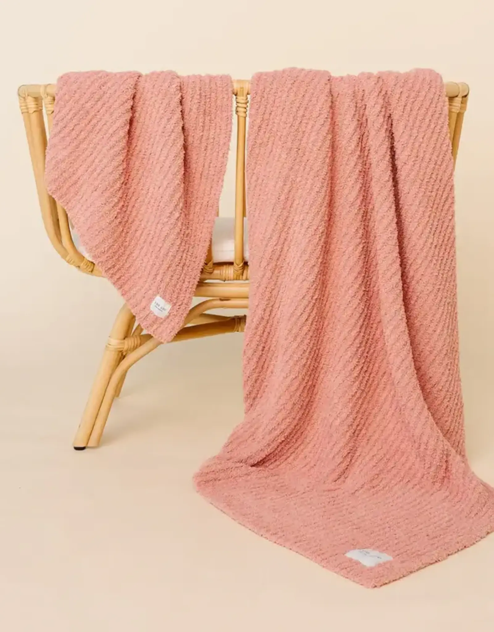 Chenille Blanket Large, Rose