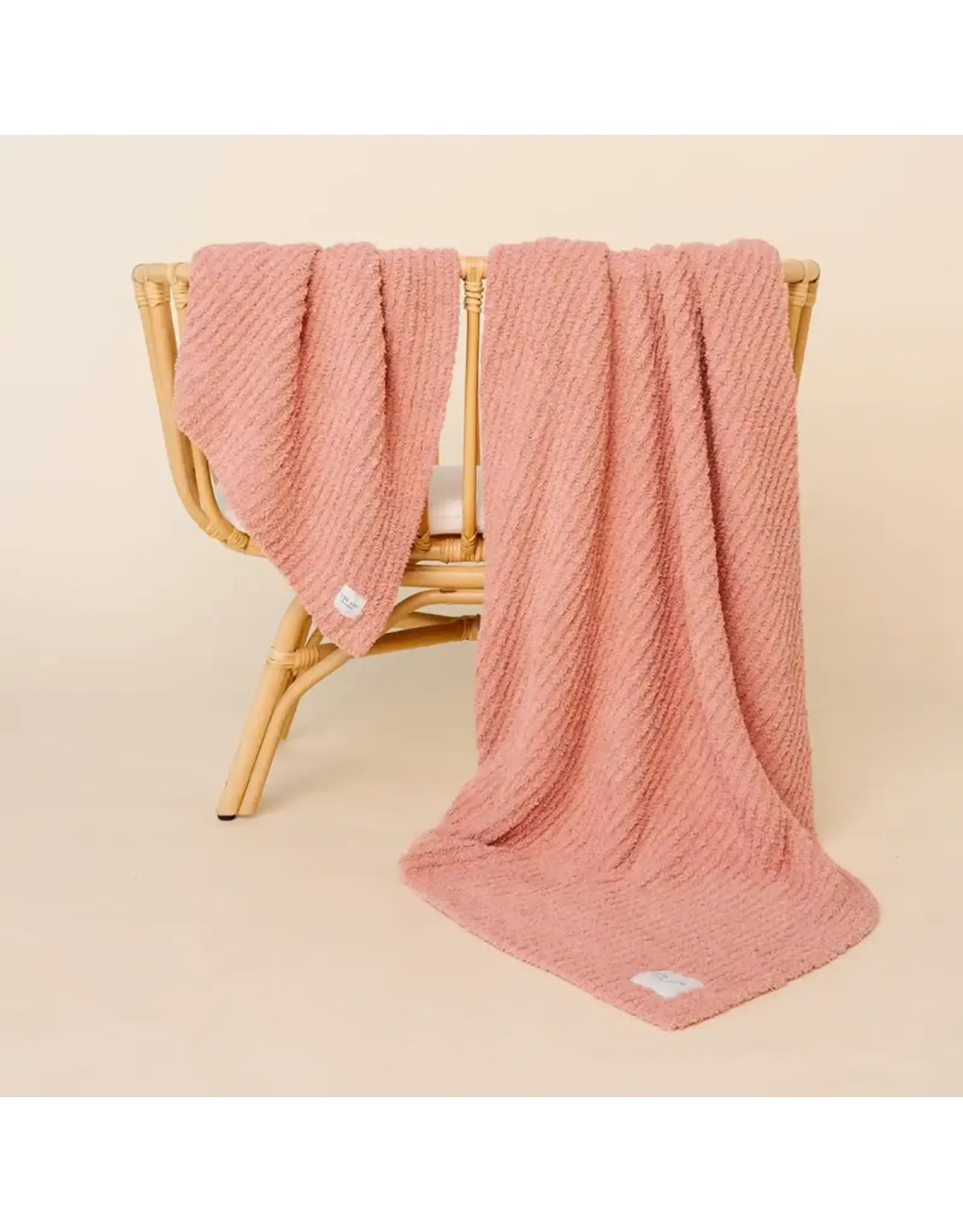Chenille Blanket Large, Rose