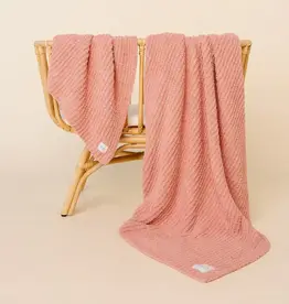 Chenille Blanket Large, Rose
