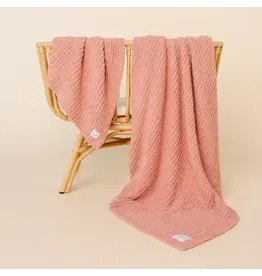 Chenille Blanket Large, Rose